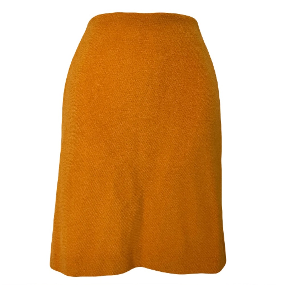 Talbots Marigold Yellow Textured Wool Blend Skirt, Size 6